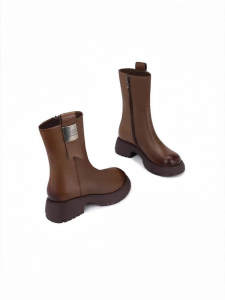 JESSICA SOPHIA | Brown Versatile Stylish Waterproof Warm Mid-Calf Boots