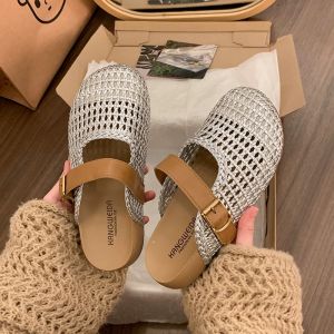 ZOG | Vintage Weaved Birken-style Half Slippers Summer Womens Casual Flip-flop Sandals