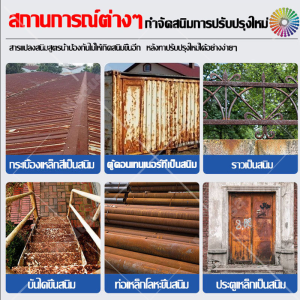 🌟แห้งเร็วใน 1 วินาที🌟 สีกันสนิมเหล็ก ไม่เป็นสนิมและไม่กัดกร่อน60 ปี ไม่ต้องขัด ใช้ในบ้านและนอกบ้านได้หมด น้ำยากันสนิม สีน้ำมัน สีกันสนิมแบบทา สีน้ำมันเหล็ก น้ำยาแปลงสนิม นำ้ยาหยุดสนิม น้ำยาทากันสนิม สีทาเหล็กกันสนิม สีทาเหล็กสนิม สีทาสนิมเหล็ก