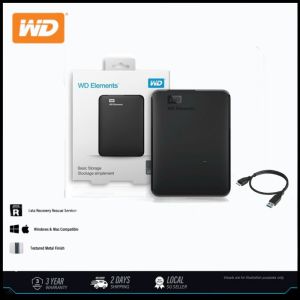 ชิ้นส่วน WD ฮาร์ดไดรฟ์มือถือ USB3.0 HDD แบบพกพาแบบ All-In-One แบบฮาร์ดไดรฟ์เสริม1TB -6TB