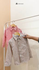 Mirtakids Kemeja Garis Salur Anak Couple (6 Bulan-6 Tahun) | Katun Yarn Dyed