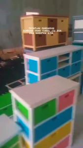 Redy Stok Rak Lemari Laci 6 Susun Rotan Sintetis Bufet Meja TV Serbaguna Murah Terbaru