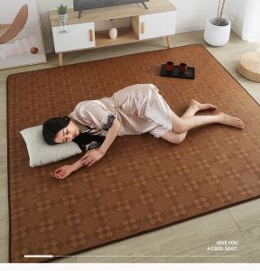 Cooling Mat Thickened Non-slip Mat Foldable Non-curling Mat Tatami Floor Mat Used In Many Occasions