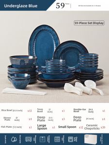 High Aesthetic Retro Glazed Ceramic Dinnerware Set