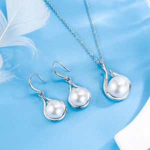 925 Sterling Silver Dainty Pearl Choker Necklace White Pearl Pendent Necklaces Jewelry