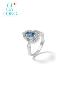 Ciga Long | Calabash Shape Aquamarine Oriental Elegant New Chinese Style Jewelry