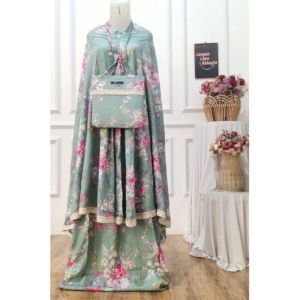 Mukenah dewasa terbaru 2023 / Mukenah motif bunga bahan adem lembut / Mukenah Dewasa jumbo kekinian / Mukenah viral tiktok 2023