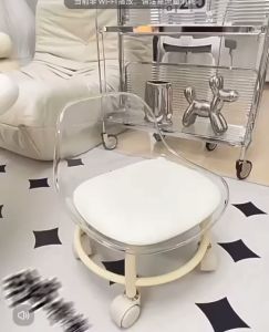 【100kg】Small Stool Household Childrens Stool With Universal Wheel Learning Stool Roller Short Stool Living Room Bathroom Chair