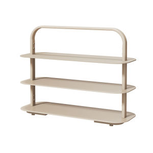Simple Multi-Layer Wall-Mounted Shoe Rack for Home Entrance Space-Saving Shoe Storage Stand Creamy Style Indoor Shoe Cabinet