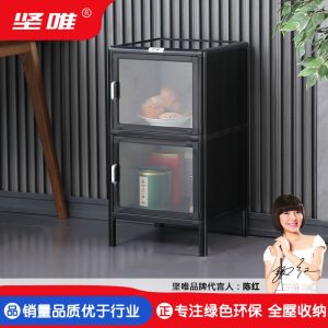 Sideboard Cabinet Aluminum Alloy Storage Cabinet Tea Cabinet Cupboard Storage Sideboard Tempered Glass Locker Sundries Cabinet