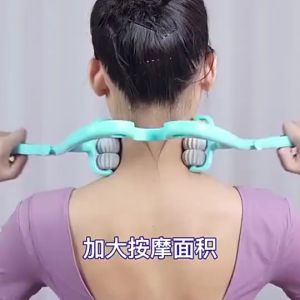 Dụng Cụ Mát Xa Cổ Cầm Tay Có 6 Bánh Lăn Giúp Giảm Mệt Mỏi Đa Năng - DUNG CỤ MASSAGE CỔ VAI GÁY Giảm Stress Hiệu Quả - Cây Massage Thiết Kế Hình Chữ U Xoay 360 Độ Cầm Tay Tiện Lợi