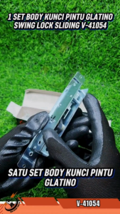 Glatino Body Kunci Pintu Swing Aluminium GLATINO V-41054 Bodi Kunci Pintu Dorong Aluminium Kuat Tahan Lama Tahan Karat