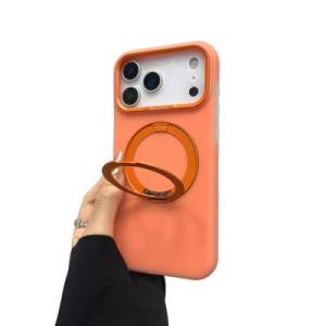 szhaiyu | Ins Jelly Liquid Silicone Magnetic Matte Case For iPhone 18 17 16 15 14 13 12 Pro Max With 360°Ring Holder Candy Color Cover