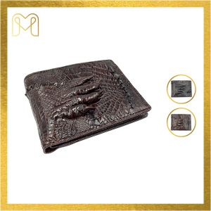 Ví nam ví móng chân da cá sấu một mặt dáng ngang cao cấp chính hãng Men Leather M8V61M quà tặng sinh nhật đẹp bóp nam da thật hàng hiệu