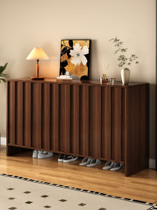 Retro Style Entryway Shoe and Storage Cabinet
