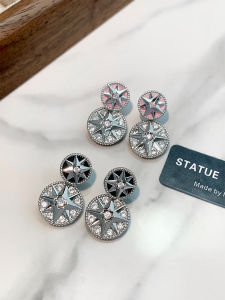 Dual-Wear Elegant Star Zircon 925 Silver Earrings
