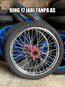 Roda gerobak Ring 17 jari-jari(BAN BARU) satu pasang tanpa as