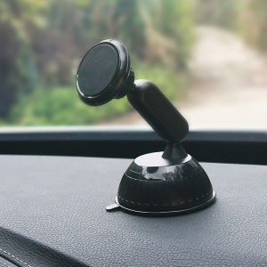 ตัวดูดโทรศัพท์มือถือสำหรับรถยนต์แบบหมุนได้ 360 องศา ป้ายนำทางกระจกหน้ารถ สีดำ โลหะแม่เหล็ก อุปกรณ์เสริมรถยนต์แบบอเนกประสงค์