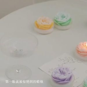 Creative Austin Rose Soy Wax with Glass Holder Scented Candle Aromatherapy Home Fragrance Party Candle