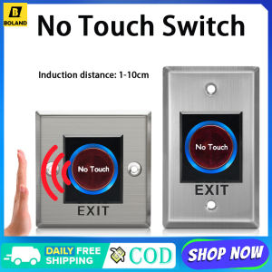 Boland Door Exit Push Button Release Switch Opener NO COM NC LED light For Door Access Control System Entry Open Touch