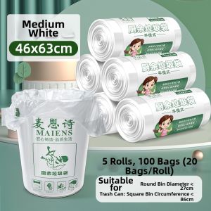 MAIENS | Heavy-Duty Kitchen Garbage Bags Black Medium-Large Size