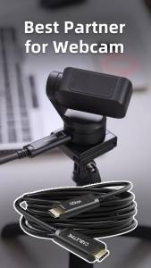 CABLETIME 10Gbps Cáp USB C Hợp Kim Kẽm Cáp Dữ Liệu Dài USB 3.2 Sợi Quang Dùng Trong Y Tế Tùy Chọn 5M/10M/15M Truyền Tốc Độ Cao