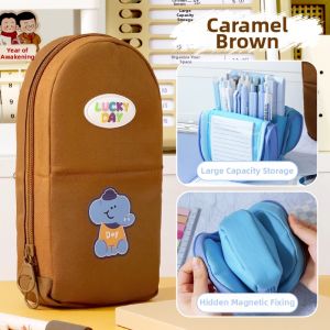 Standing Large Capacity Magnetic Pencil Case for Girls