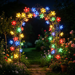 LED Solar String Lights Cherry Blossom Garland Lights Outdoor Solar Garden Patio Decor Lights Christmas Wedding Party Decoration