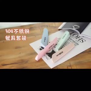 SUS 304 Wheat Straw Material Cutlery Set