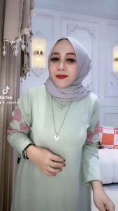 Gamis Kaos Lengan Panjang Alin Dres Kaos Katun Combed 24s S M L XL XXL 3XL 4XL Dress Jumbo Wanita