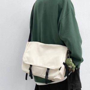 Mens Casual Canvas Crossbody Bag Vintage Single Shoulder Messenger Bag Leisure Sports Fashion Brand Workwear Backpack