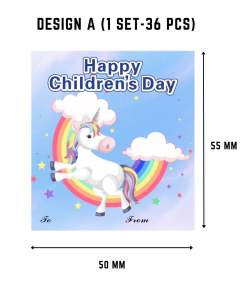 (🇸🇬SG Seller)Children Day Gift Sealing Stickers DIY Cartoon Set Labels With Message