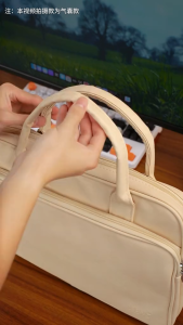 I006 Laptop Bag 13 14 15 15.6 Inch Waterproof Handbag Shoulder Strap Lightweight Airbag Office Case