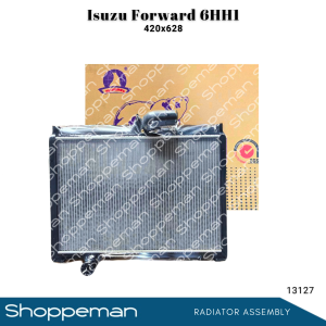13127 ISUZU FORWARD 6HH1 RADIATOR ASSEMBLY M/T 420x628x40mm PA40 2ROW 1-21410-758-0