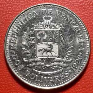 Koleksi koin kuno Venezuela klasik Libertador 1990