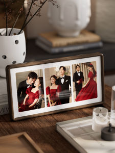 Real Wood Picture Frame Wedding Photo Stand Family Portrait Rectangle Shape Customizable Modern Simple Style Home Decoration