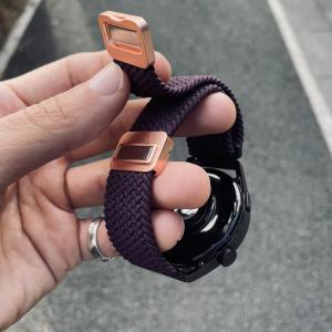 Huawei Watch GT4 GT5 Rose Gold Magnetic Buckle Woven Bracelet Compatible with Kake-Storm Intelligent Device Accessories