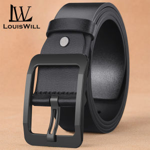 LouisWill Fashion Men’s Belt Business Leisure Belt 120CM Pin Buckle Belt Soft PU Waistband Youth Sports Pant Belt Stylish Simple Nice Waistband Durable Belt