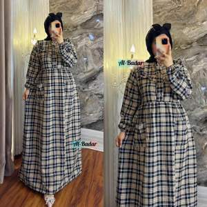 DRESS FLANEL KOTAK CANTIK ANGGUN