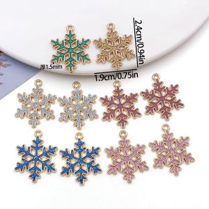 10/20/30pcs Christmas Charms - Enamel Alloy Santa/Snowman/Reindeer Pendants for DIY Keychains