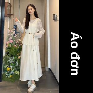 SENWA | Đầm Dây Trắng Phong Cách Pháp