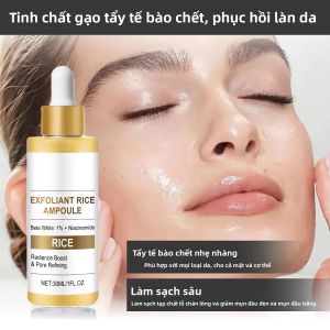 Tinh Chất Dưỡng Da Gạo Tẩy Tế Bào Chết Dạng Ampoule 30ml Se Khít Lỗ Chân Lông Làm Sáng Da Tẩy Tế Bào Chết Nhẹ Nhàng Cho Làn Da Rạng Rỡ Làm Mờ Vết Thâm Sản Phẩm Chăm Sóc Da Tẩy Tế Bào Chết