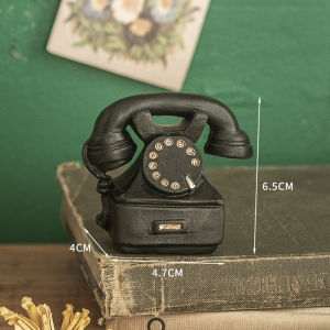 Retro Mini Mini Resin Ornament Creative Retro Vintage Telephone Radio Decoration Model American Table-Top Decoration