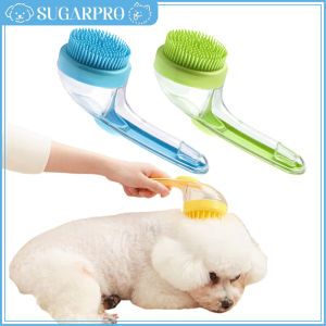 Soft Silicone Pet Bathing Brush Cat Massage Brush Pet Grooming Comb for Cats Dogs Long Handle Dog Cleaning Brush