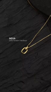 HB Jewelry NEXA Pendant O Chain Necklace for Women Non Tarnish Hypoallergenic Non Fading Elegant Minimalist Everyday Wear Fashion Jewelry Lightweight Necklace