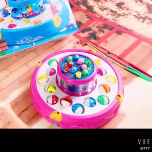 Set Mainan Anak Pancing Magnet 26 Ikan dan 4 Pancing - FISHING GAME 8002 30in1 3D Effect & Music