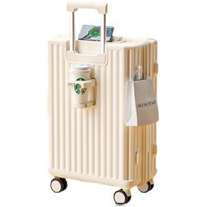 MIMANI | Durable PC Material Luggage Suitcase Large Capacity Travel Carry-On Bag With Password Lock For Men And Women 20 Inches