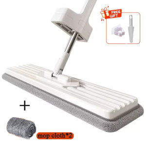 New Flat Mop  Hands-Free Washing Efficient Cleaning 36Cm Flat Mop  Water-Absorbent And  Durable Can Be Used Wet Or  Dry
