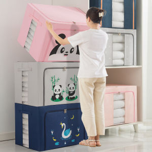 Foldable Oxford Cloth Clothing Storage Box Home Use Moving Box Wardrobe Organizer Large Capacity for All Kinds of Clothes