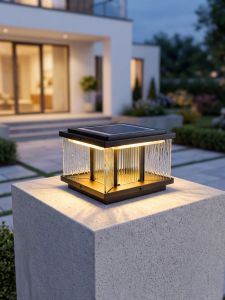 VINCAN | Solar Powered Waterproof Super Bright Antique Style Gate Pillar Light